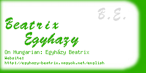 beatrix egyhazy business card