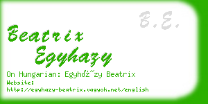 beatrix egyhazy business card